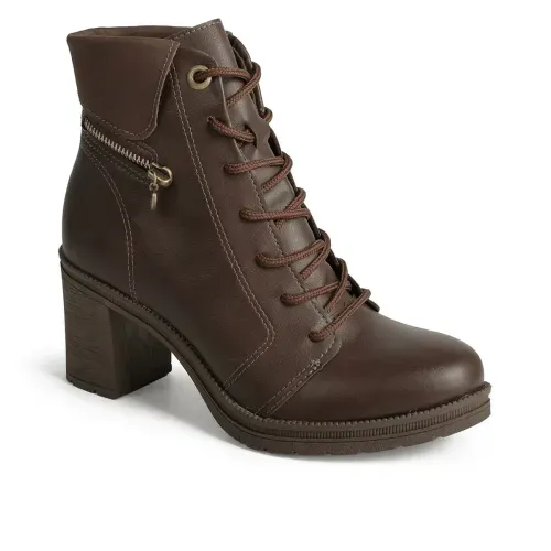 Bota Coturno Mississipi de Salto Bloco Marrom