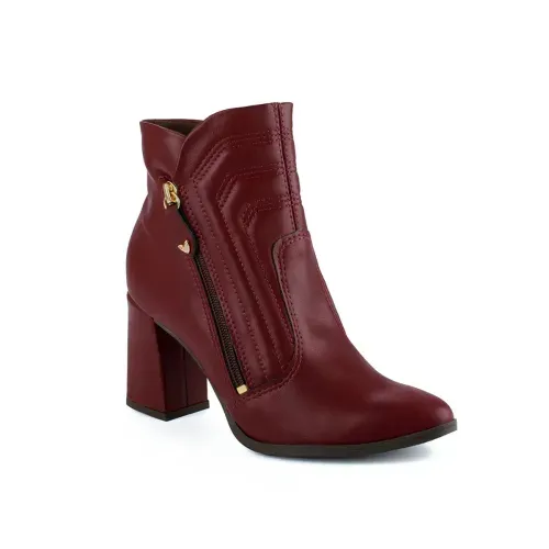 Bota Mississipi de Cano Curto Bordô