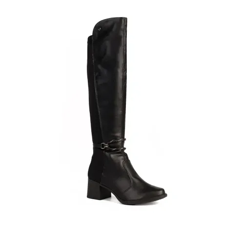Bota Mississipi de Cano Longo Preta