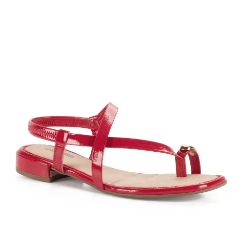 Sandália Mississipi de Salto Baixo Vermelha