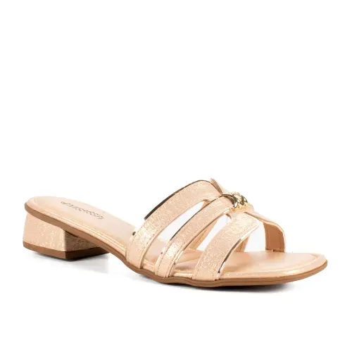 Tamanco Mississipi de Salto Baixo Bege