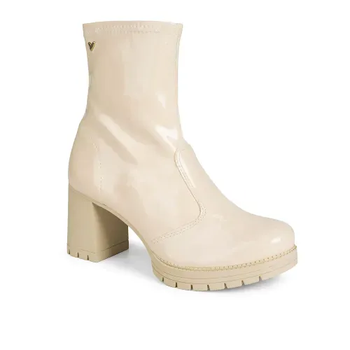 Bota Mississipi de Cano Curto Bege