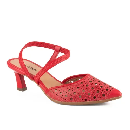 Scarpin Mississipi de Salto Alto Vermelho
