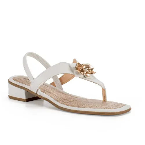 Sandália Mississipi de Salto Bloco Branca